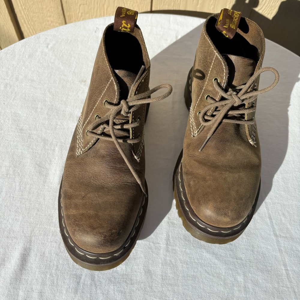 Dr Martens Tyrell Brown Leather Airwalk Boots Bouncin… Gem